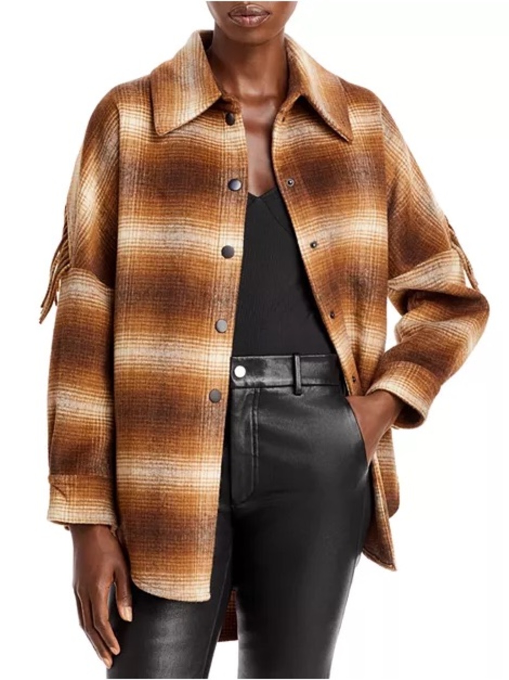Steve Madden BB DAKOTA Brown Plaid Shacket